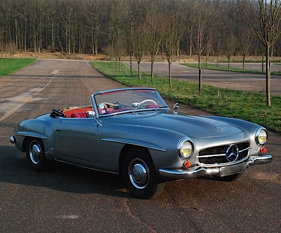 MERCEDES BENZ 190 SL 1962 #024805 Couleur gris argent mÃ©tal, selleri