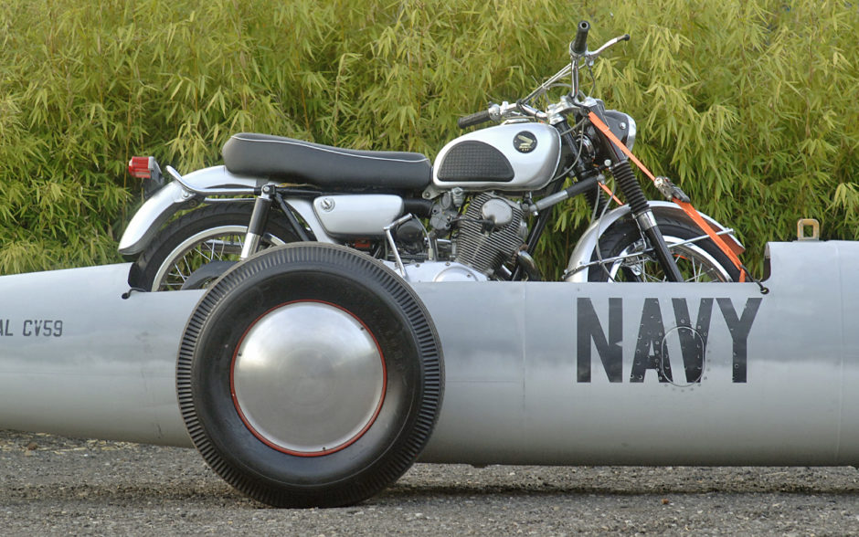 1965 Honda CL72 Scrambler w/ Belly Tank Trailer