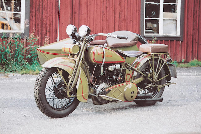 1929 Harley-Davidson 998cc Model J Motorcycle Combination