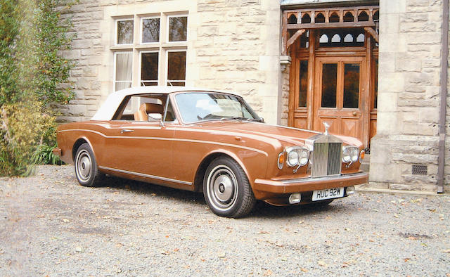 1981 Rolls-Royce Corniche Convertible Coachwork by Mulliner Park Ward