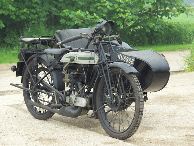 1925 Triumph 494cc Model P & Triumph Sidecar