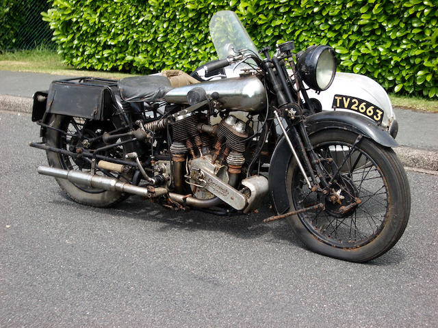 1930 Brough Superior 980cc SS80 Sports Combination