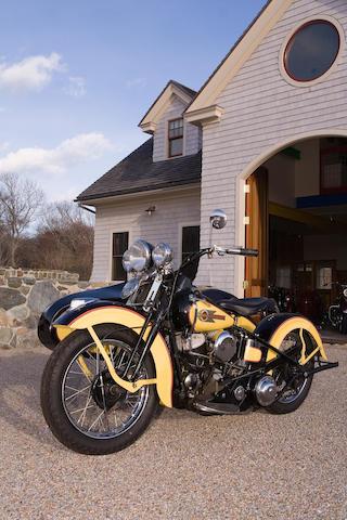 1937 Harley-Davidson 74ci UL Motorcycle with Sidecar