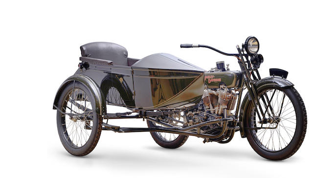 Harley-Davidson 1 200 cm3 Model JD Side-car 1922