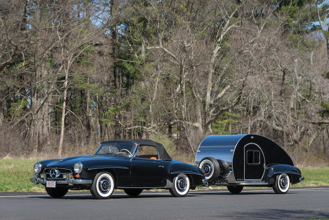 1959 MERCEDES-BENZ 190SL WITH MATCHING MINI TEARS TEARDROP TRAILER