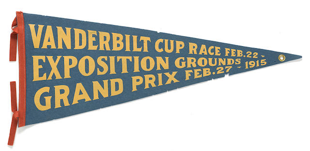 A 1915 Vanderbilt Cup pennant