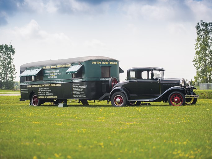 1931 Ford Model A DeLuxe Coupe with Custom House Trailer