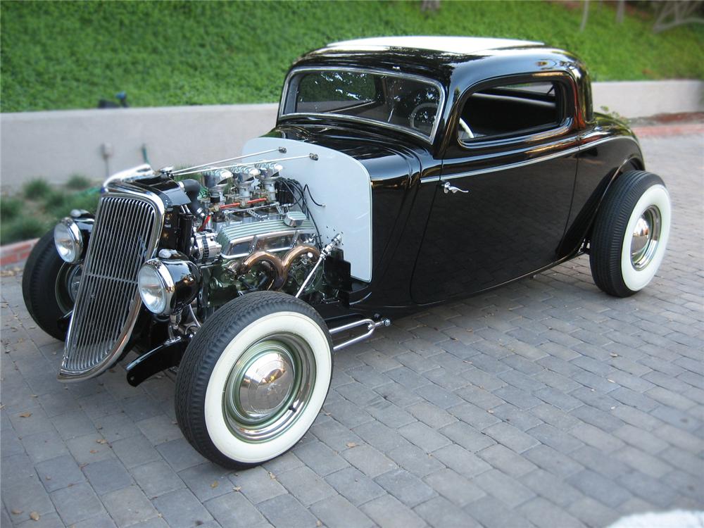 1934 FORD 3 WINDOW CUSTOM COUPE