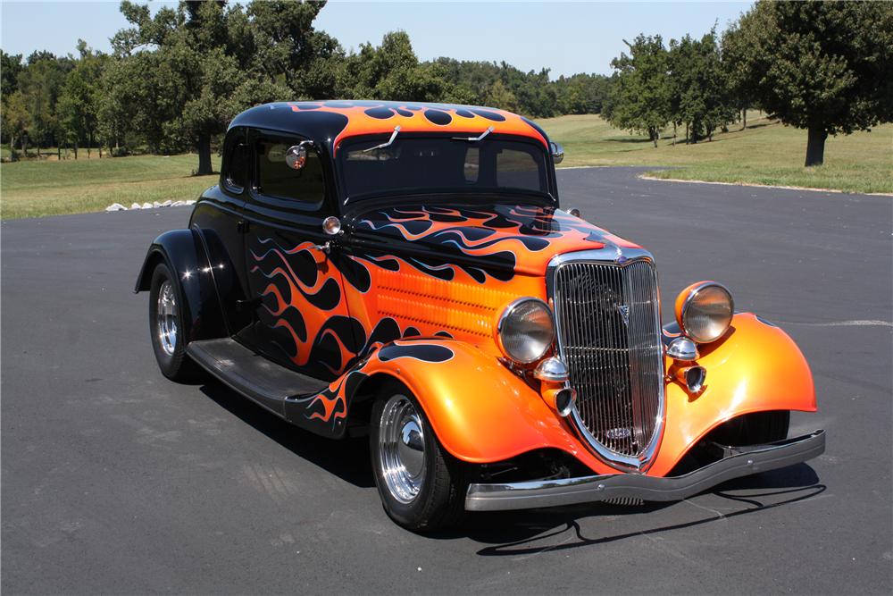 1934 FORD 5 WINDOW CUSTOM 2 DOOR COUPE