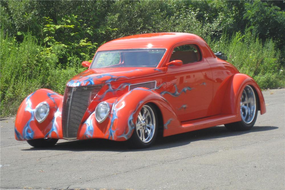 1937 FORD 3 WINDOW CUSTOM 2 DOOR COUPE