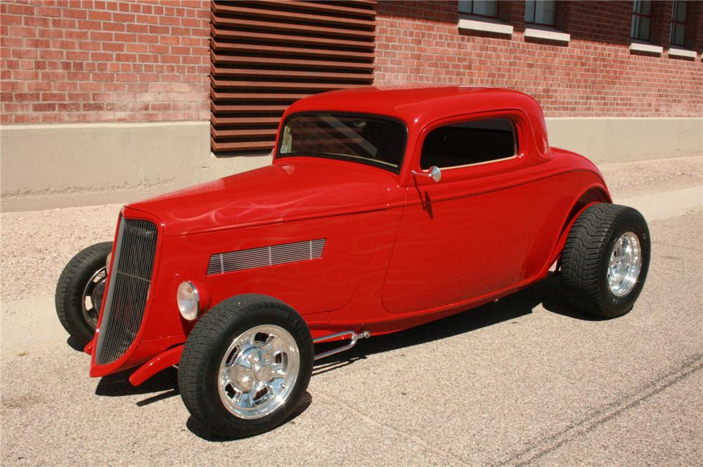 1933 FORD 3 WINDOW CUSTOM 2 DOOR COUPE