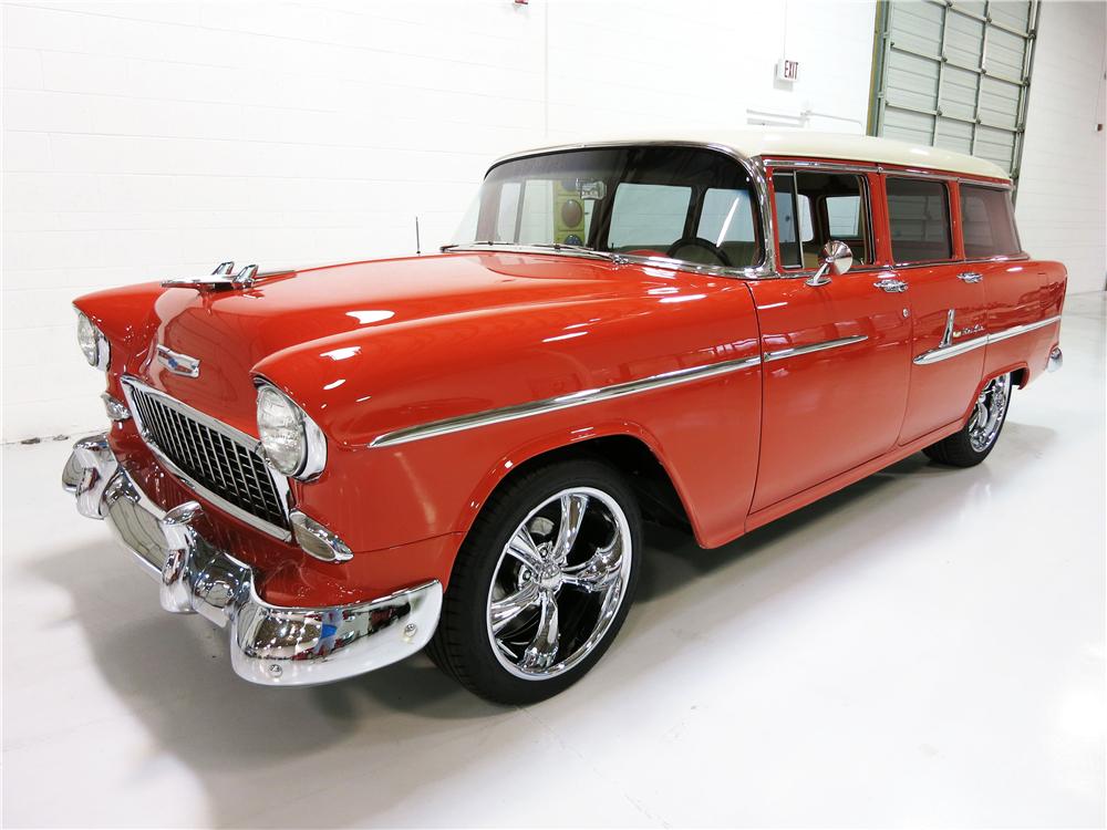 1955 CHEVROLET BEL AIR CUSTOM 4 DOOR STATION WAGON