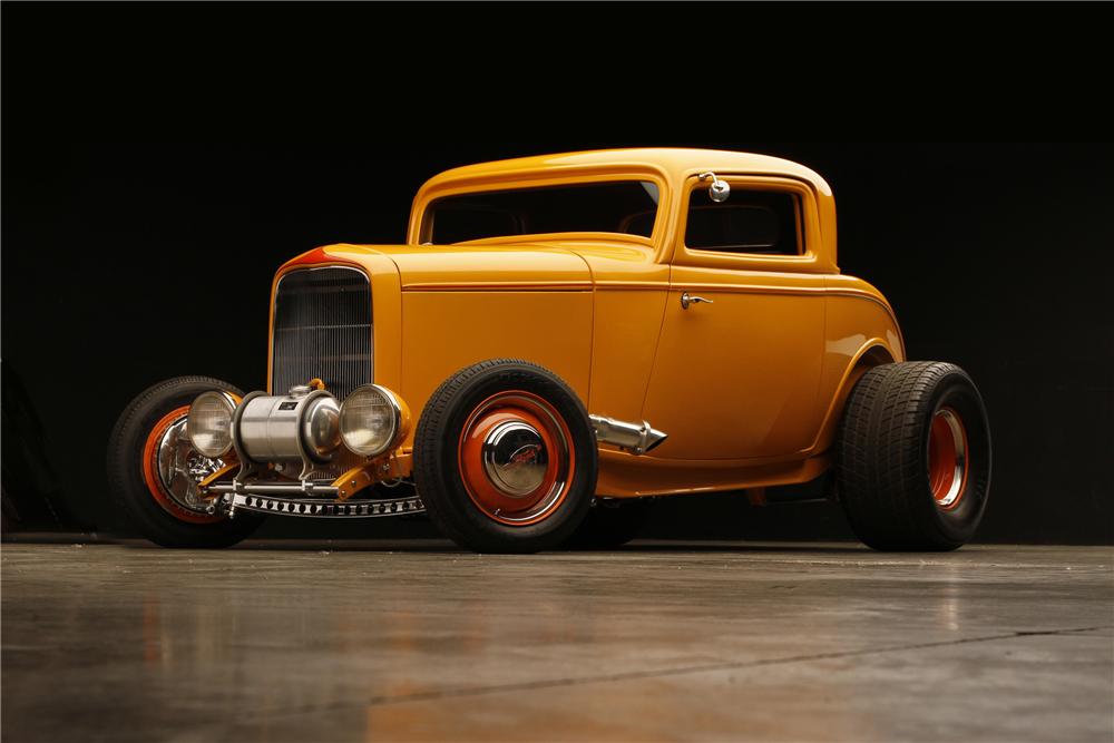 1932 FORD HI-BOY 3-WINDOW CUSTOM COUPE