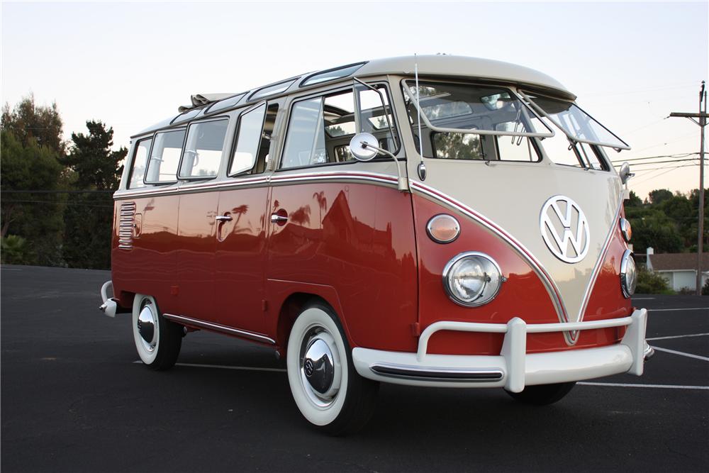 1962 VOLKSWAGEN 23 WINDOW DELUXE 9 PASSENGER SAMBA BUS