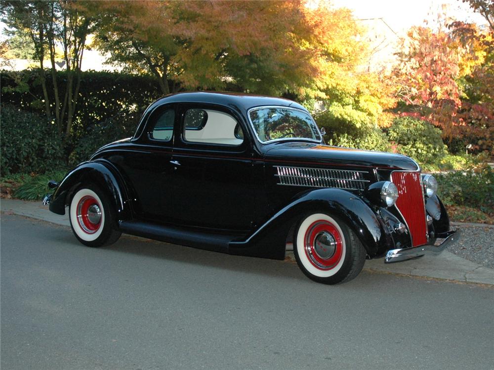 1936 FORD 5 WINDOW CUSTOM COUPE