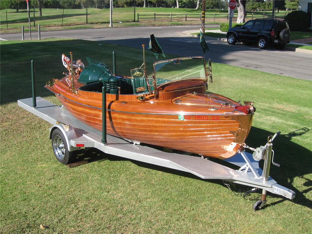 1936 BAVER CRAFT LAUNCH PROTOTYPE RE-CREATION & TRAILER