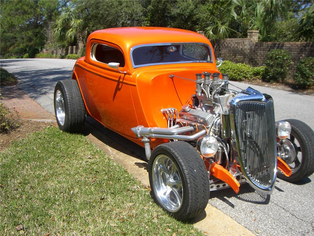 1933 FORD 3 WINDOW CUSTOM 2 DOOR COUPE