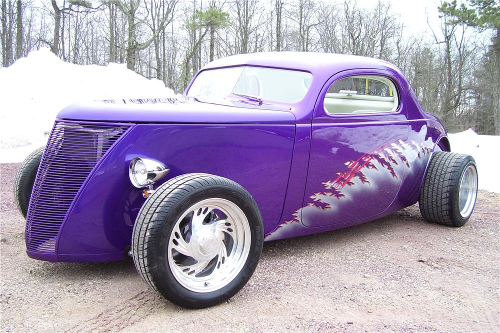 1937 FORD 3 WINDOW CUSTOM 2 DOOR COUPE