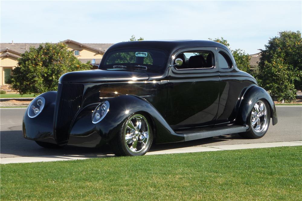 1936 FORD 5 WINDOW CUSTOM 2 DOOR COUPE