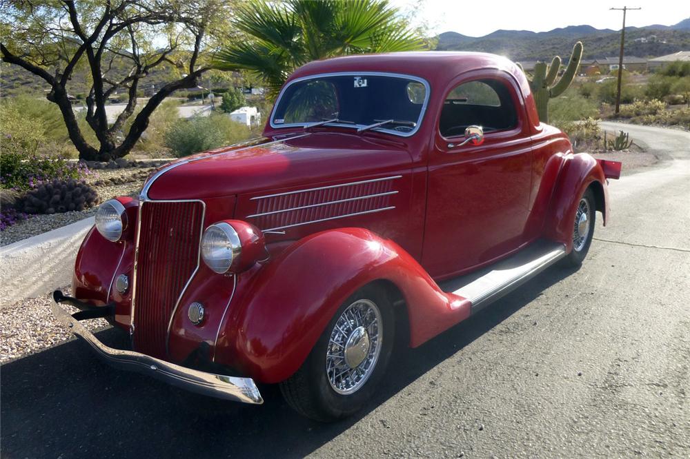 1936 FORD 3 WINDOW CUSTOM 2 DOOR COUPE