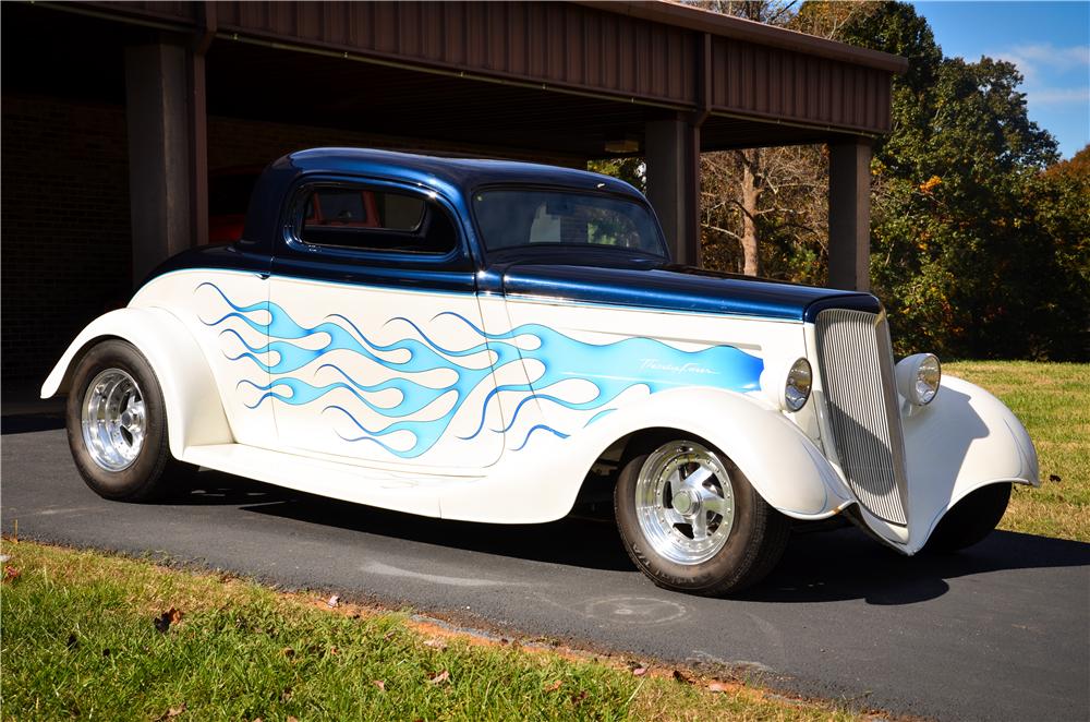 1934 FORD 3 WINDOW CUSTOM COUPE 