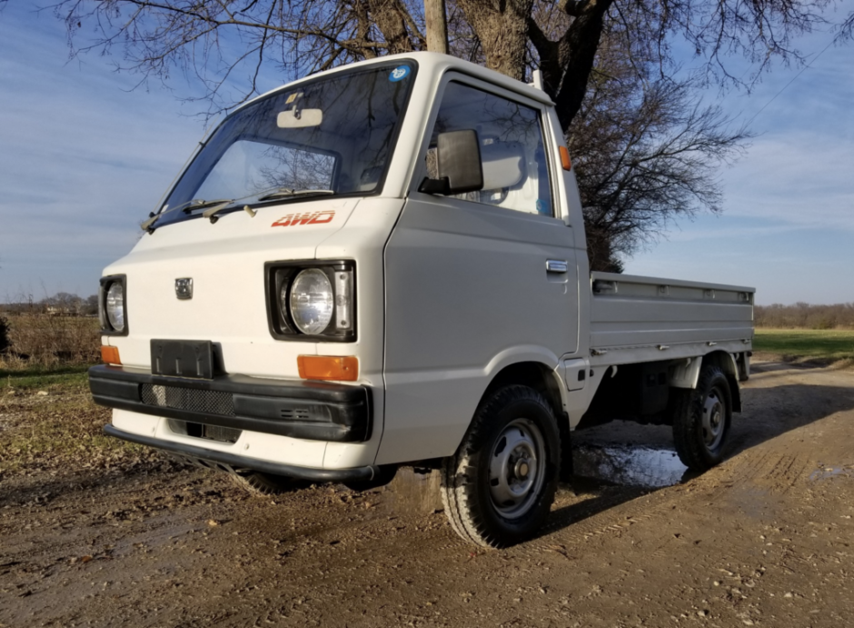 No Reserve: 1986 Subaru Sambar 4WD Pickup 4-Speed