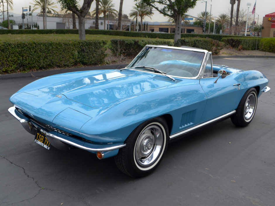 Black-Plate 1967 Chevrolet Corvette Convertible