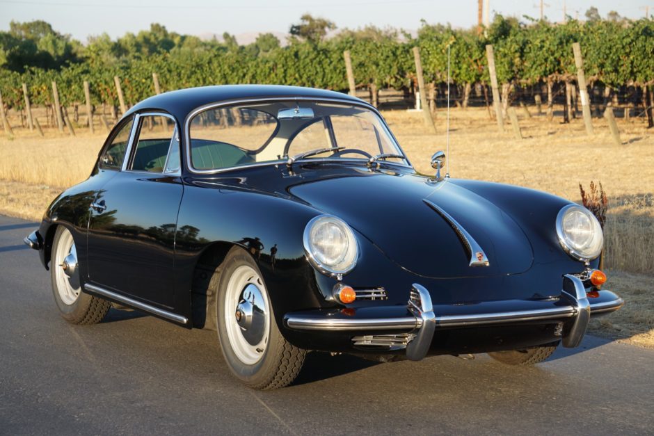 Black-Plate 1963 Porsche 356B Super 90 T6 Coupe