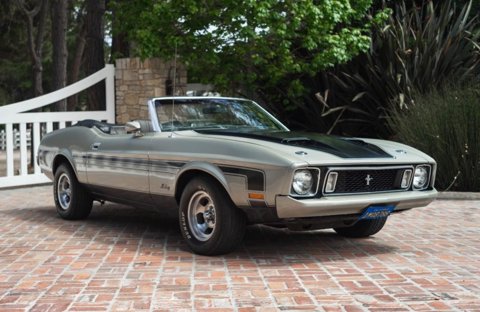 Blue-Plate 1973 Ford Mustang Convertible 4-Speed