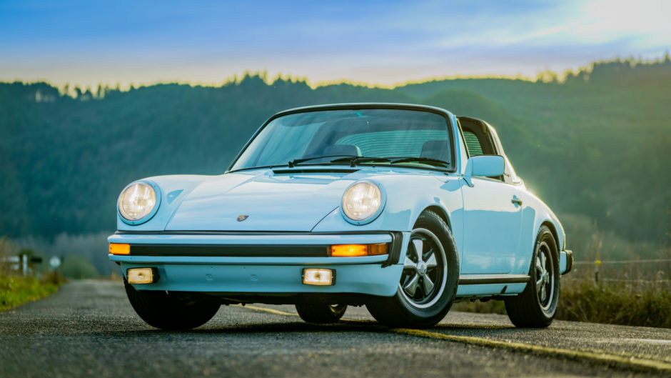 Ice Blue 1977 Porsche 911S Targa