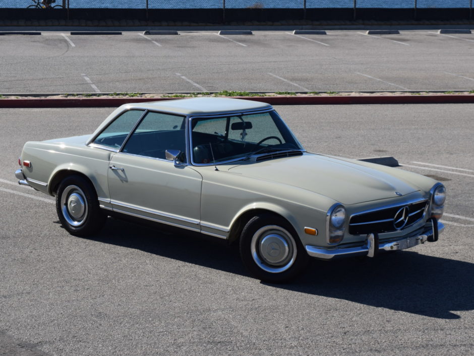 Black-Plate 1968 Mercedes-Benz 250SL California Coupe